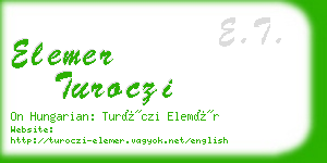 elemer turoczi business card